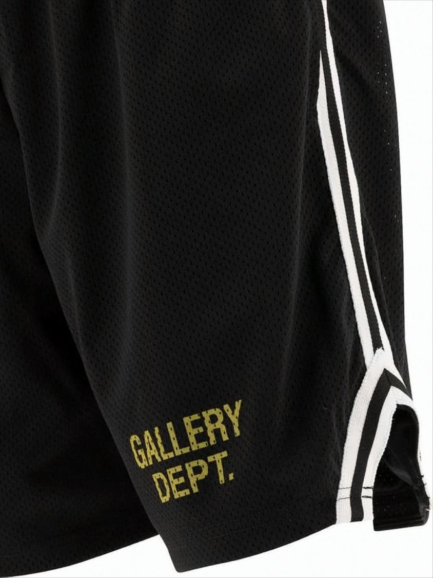 Breathable Mesh Black Shorts with Side Slits