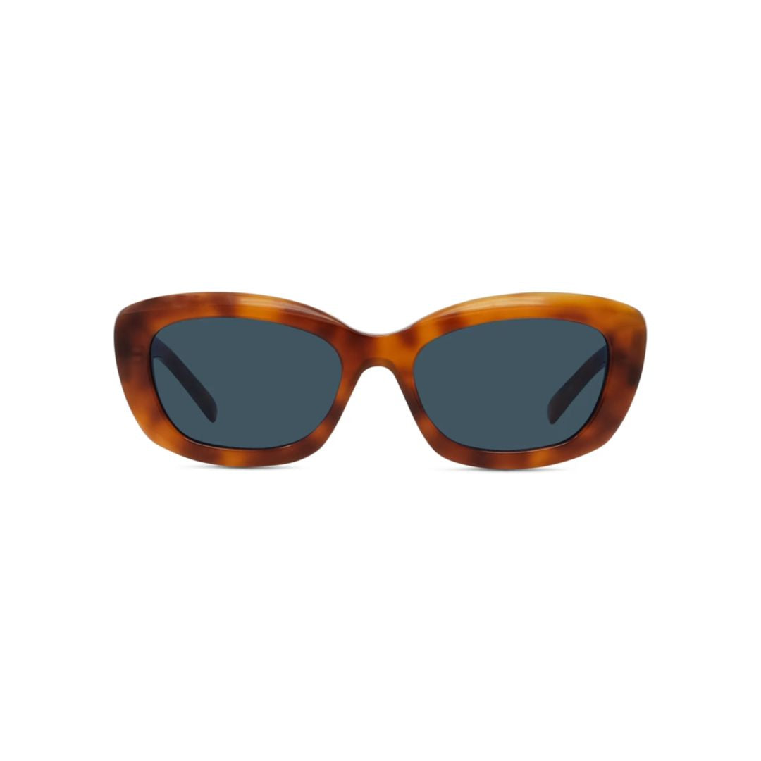 Gv40121i Rectangular Tortoiseshell Sunglasses with Dark Lenses