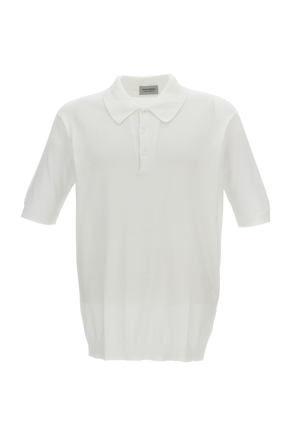 White Relaxed Fit Cotton Polo T-Shirt
