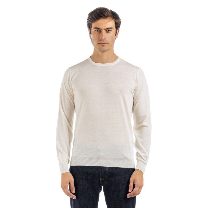 Long-Sleeve Crew Neck Sweater In Fine Merino Wool