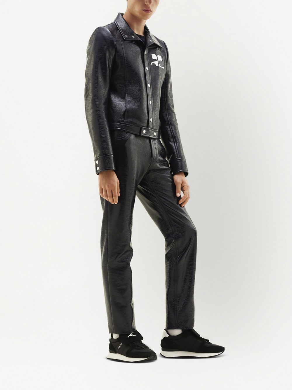 Cropped Black Jacket with Textured Finish