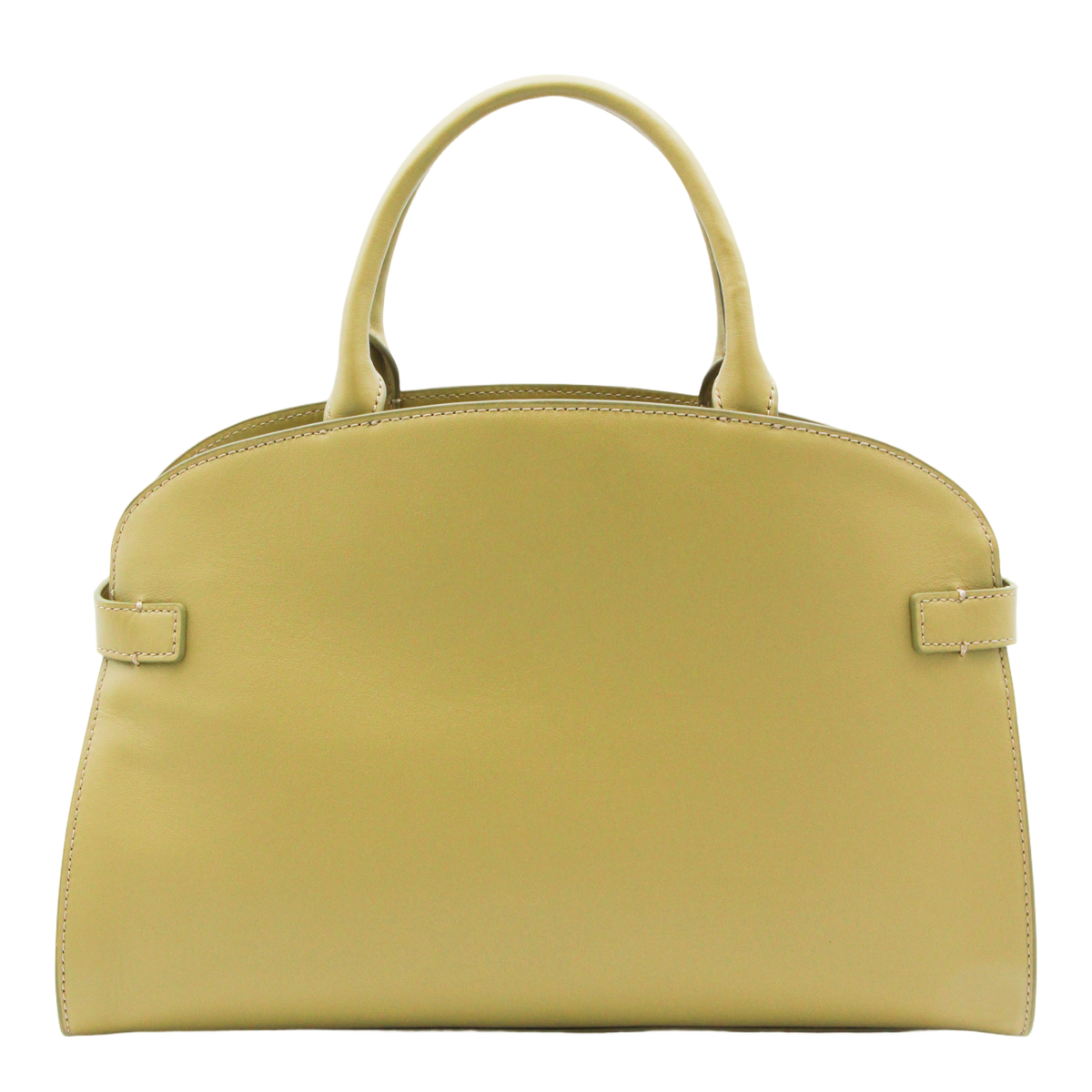 Structured Handbag with Rounded Top Edge