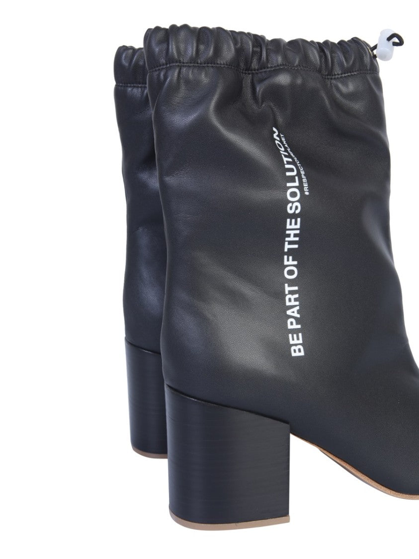 Ankle Boots With Adjustable Coulisse Closure