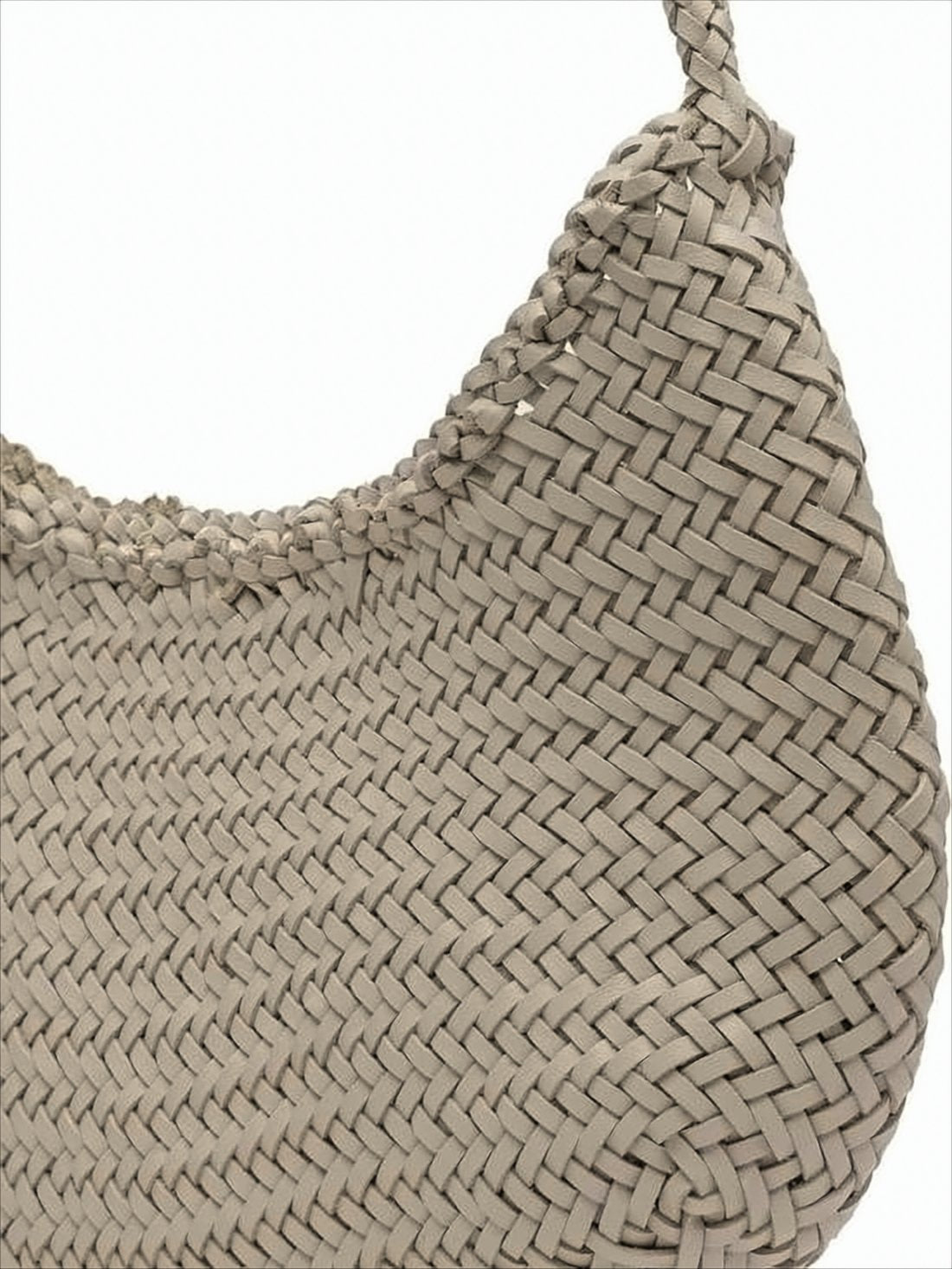 Woven Buffalo Leather Shoulder Bag