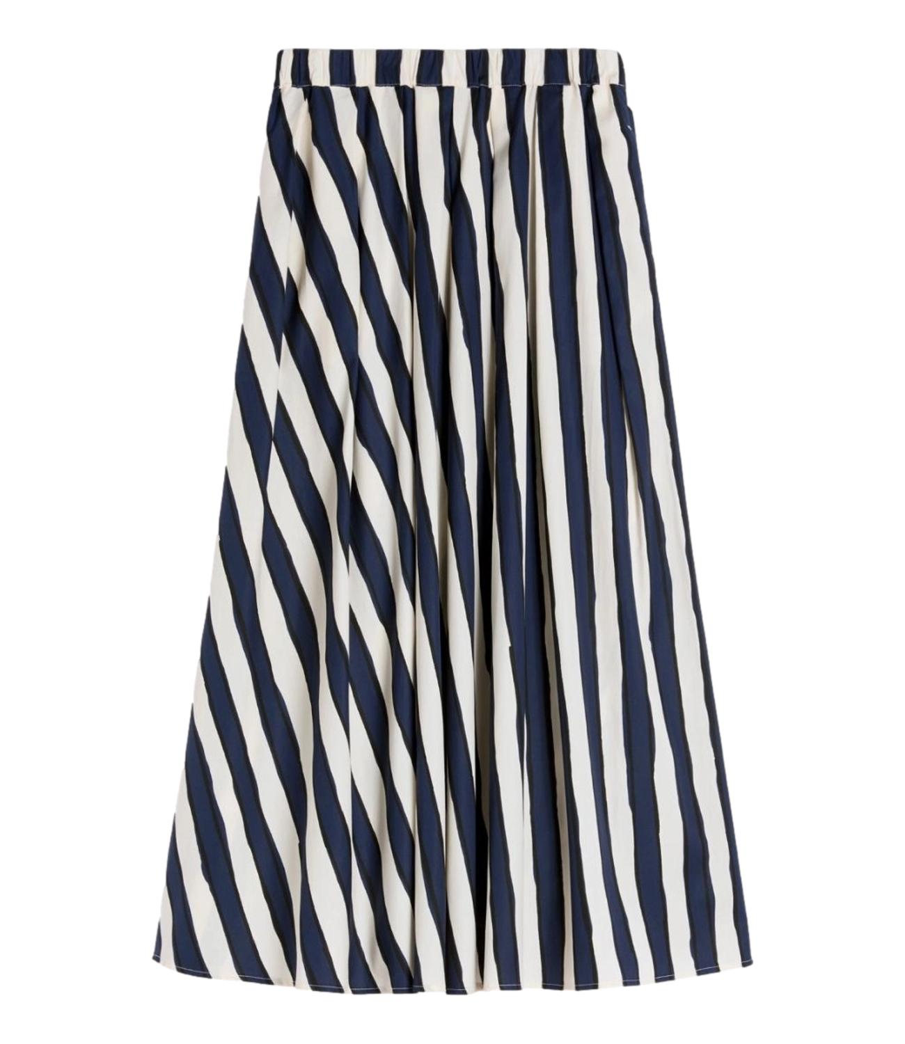 Blue Striped Wkduomo Cotton Skirt