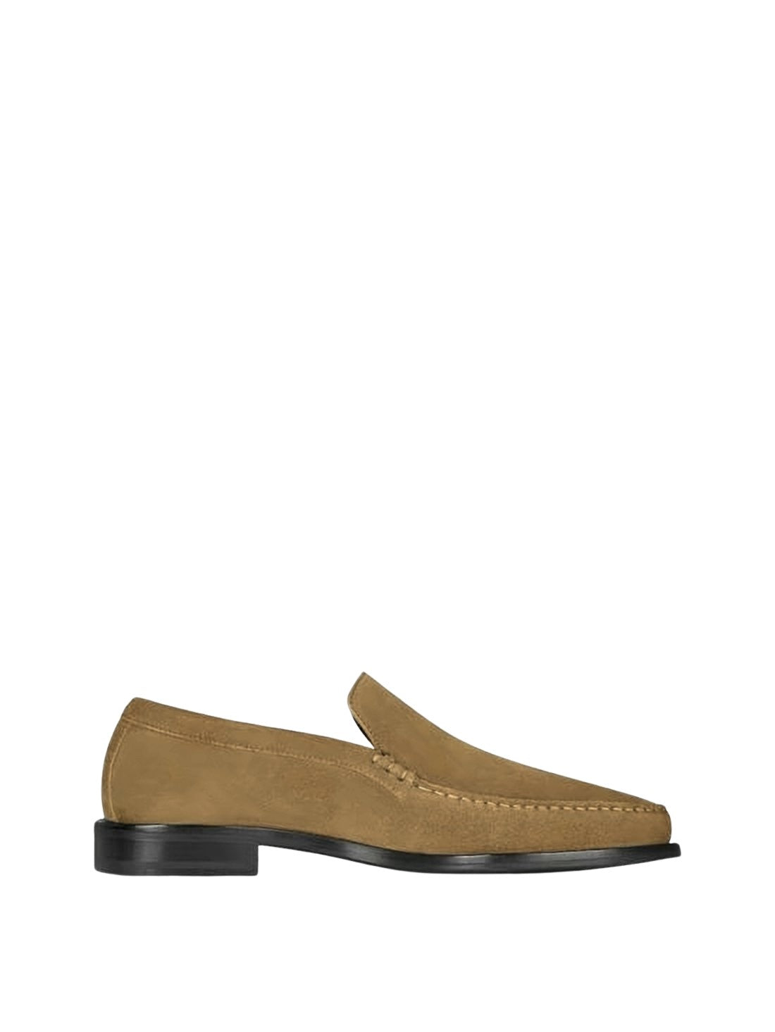 Calf Leather Loafers with Minimalist Design and Embossed Branding