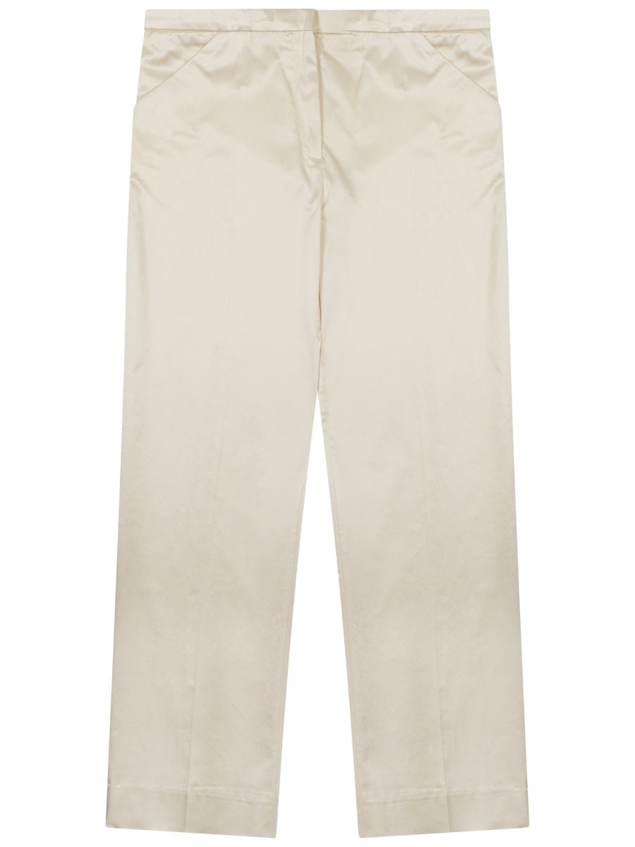 Cropped Straight Pants With Tailored Fit And Minimalist Design