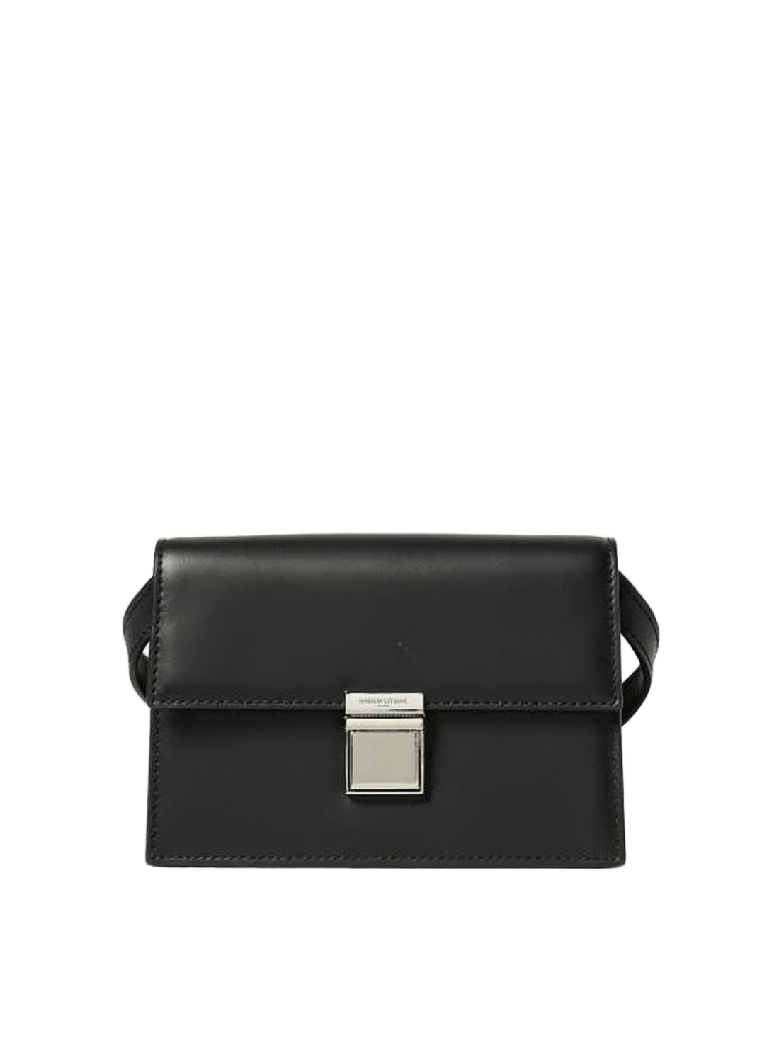 Sleek Rectangular Crossbody Bag with Polished Clasp