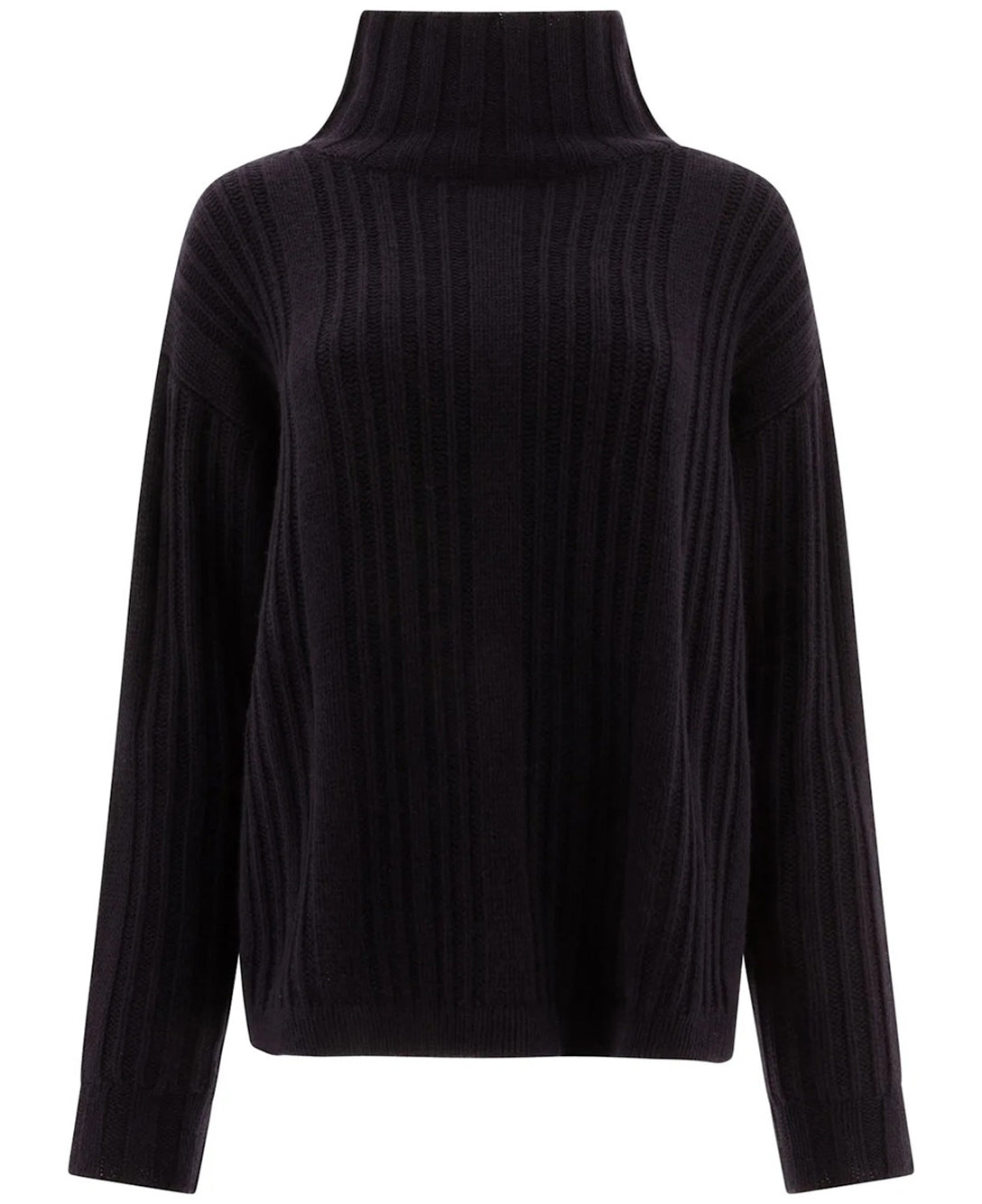 Ribbed Knit Turtleneck Sweater
