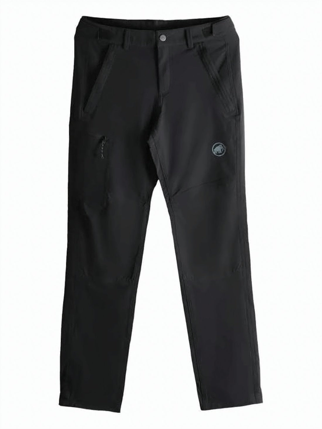 Straight Black Pants with Design