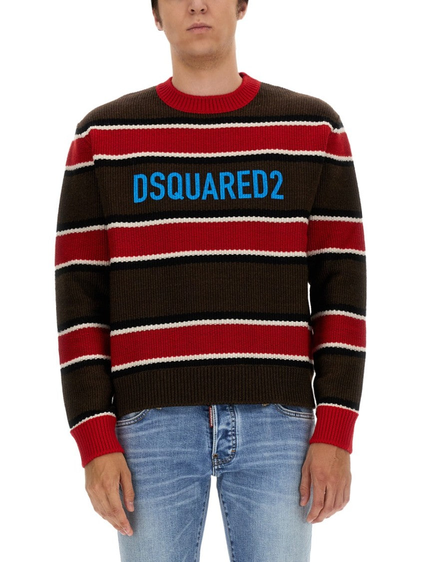 Horizontal Striped Knit Sweater