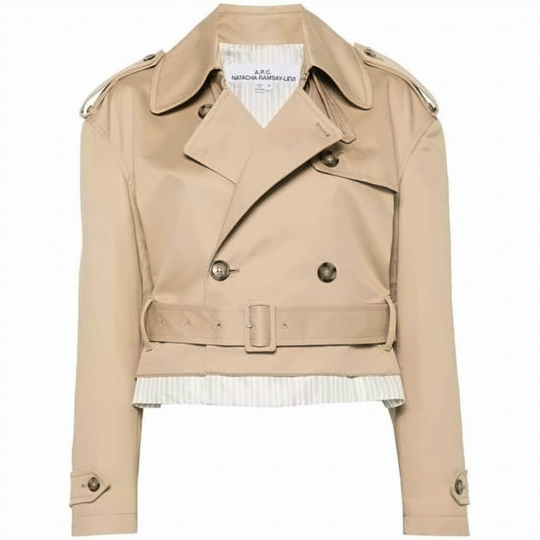Cropped Double-Breasted Trench Coat