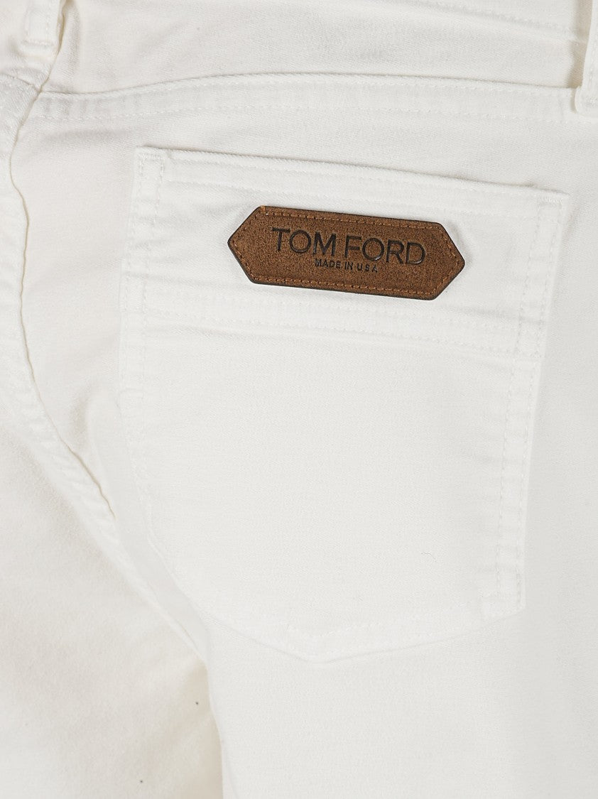 Flared Beige Trousers With Tailored Finish