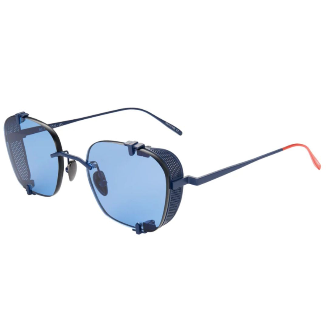 Bei Be-4 Geometric Frame Sunglasses with Blue-Tinted Lenses