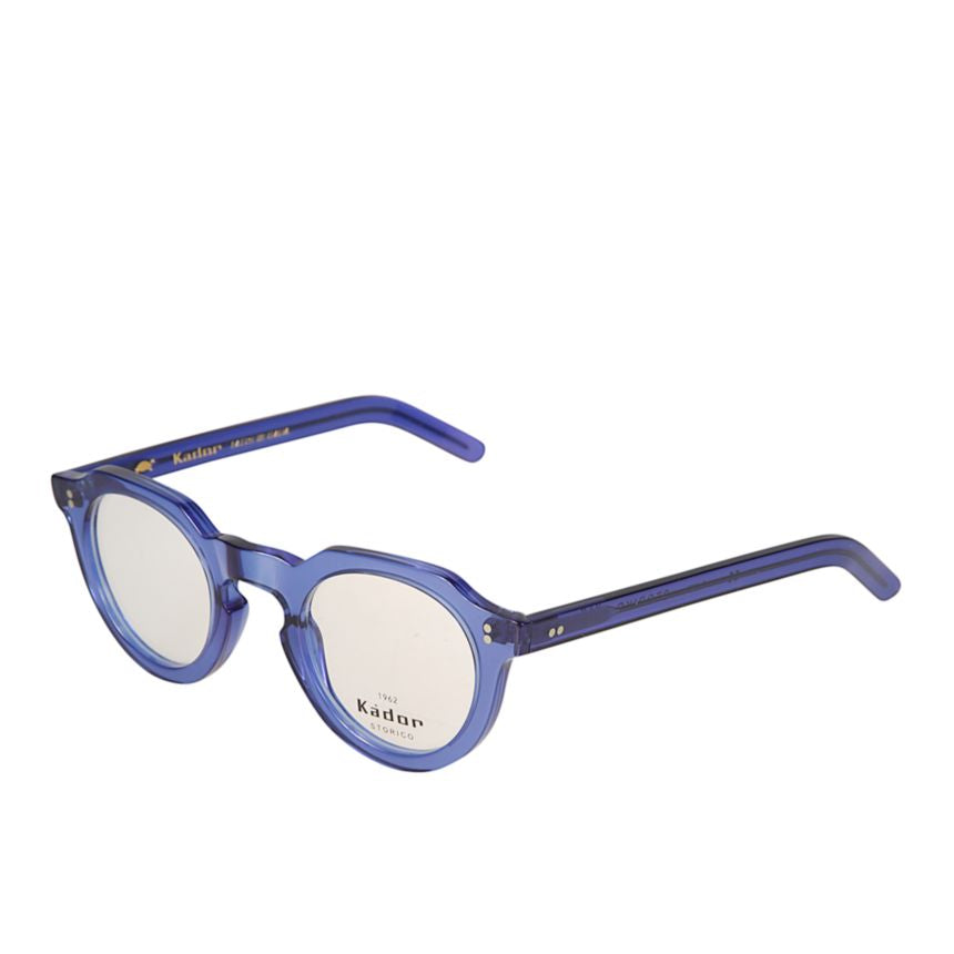 Storiko Translucent Blue Round Frame Eyewear with Keyhole Bridge