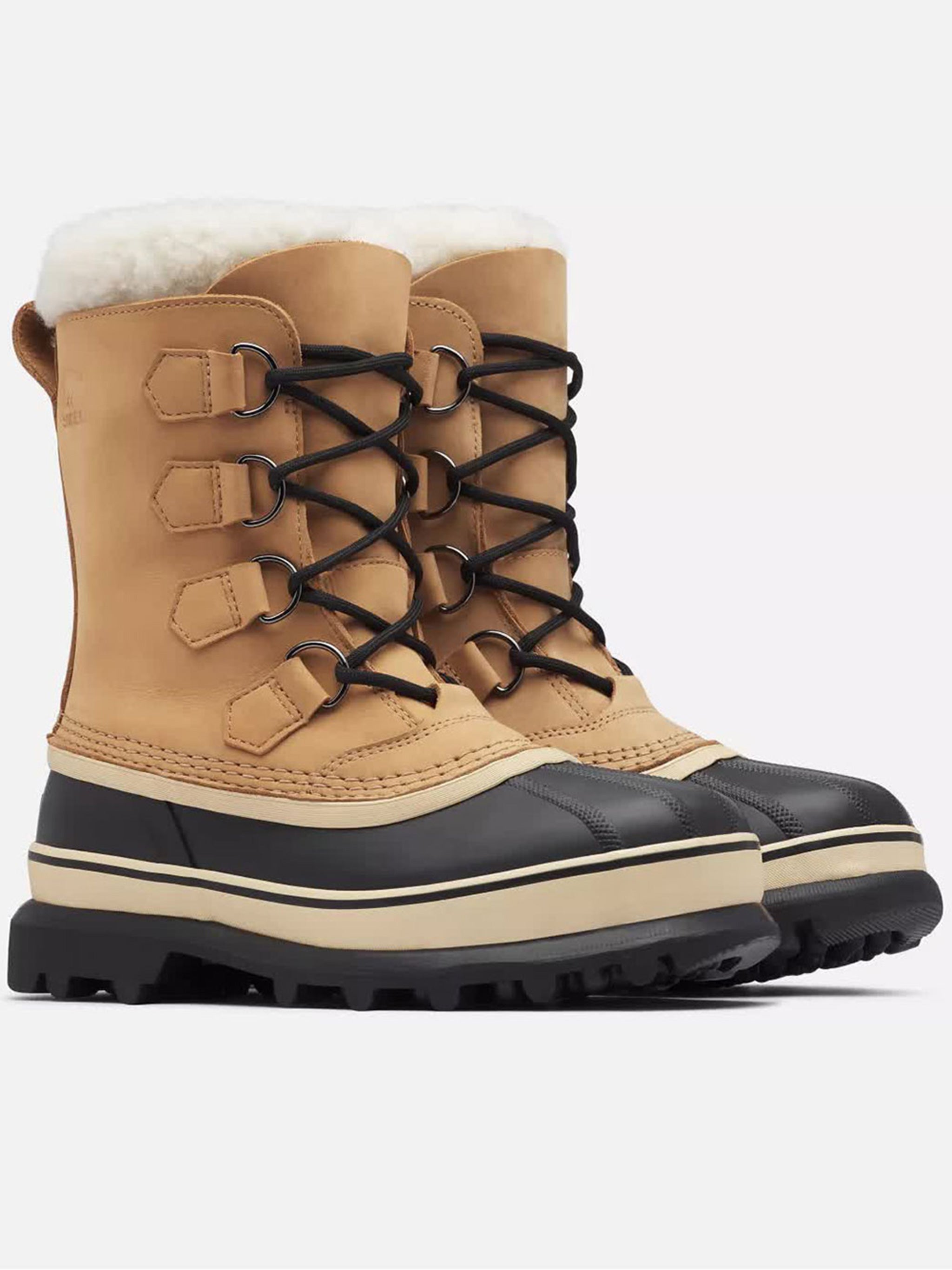 Tan Caribou Mid-Calf Leather Boots