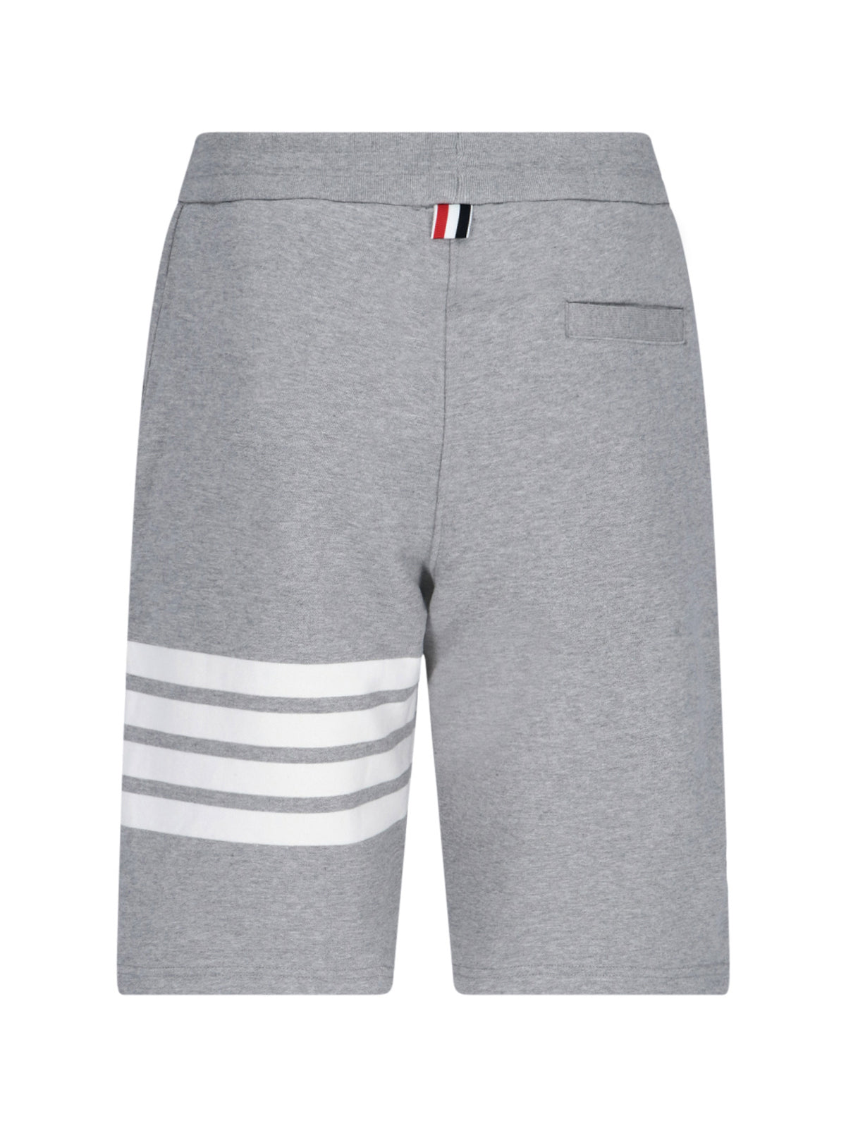 "4-Bar" Sports Shorts, In Grey Cotton