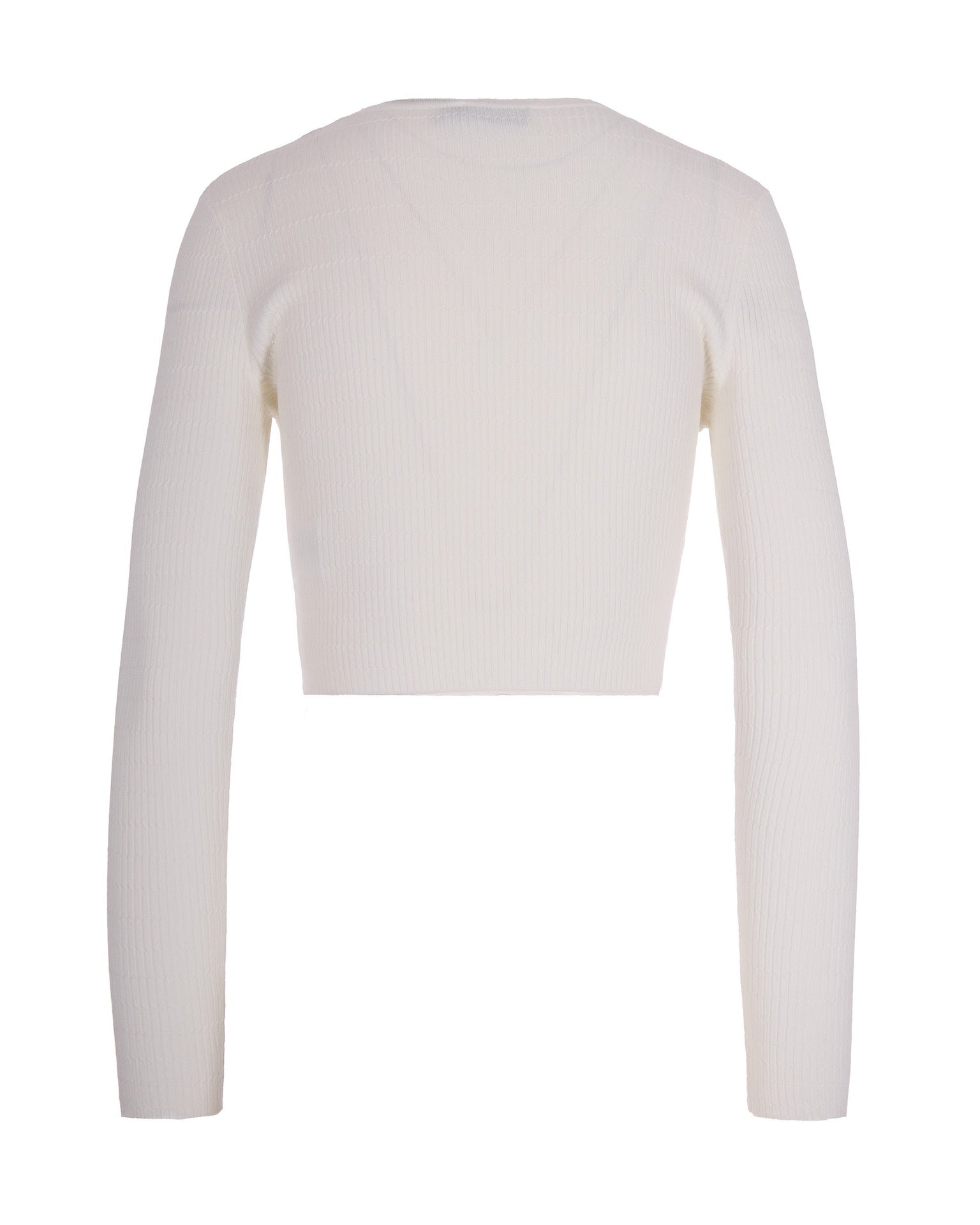 Fitted Ribbed Knit Top With Button Closure
