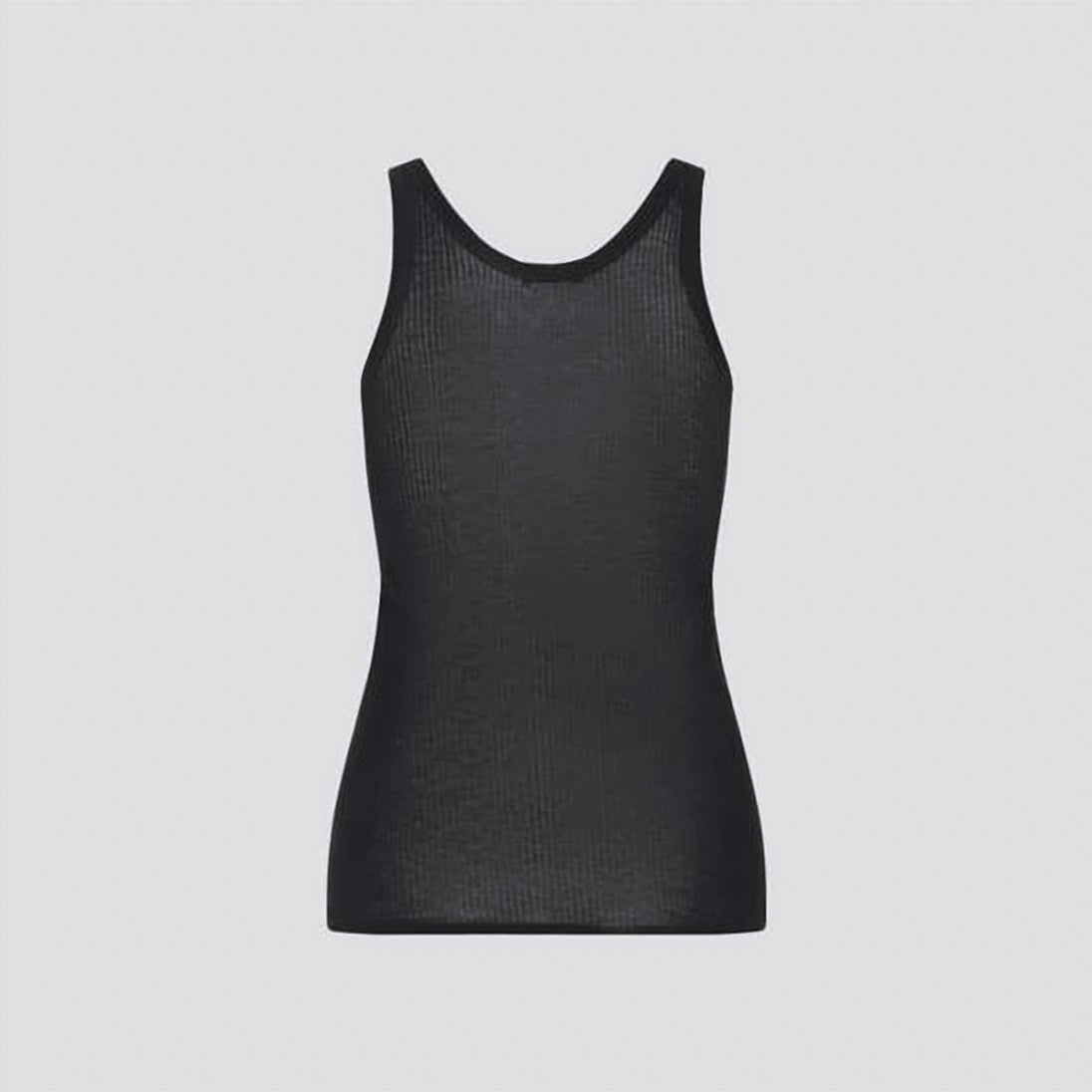 Seamless Fitted Tank Top with Fine Ribbed Texture