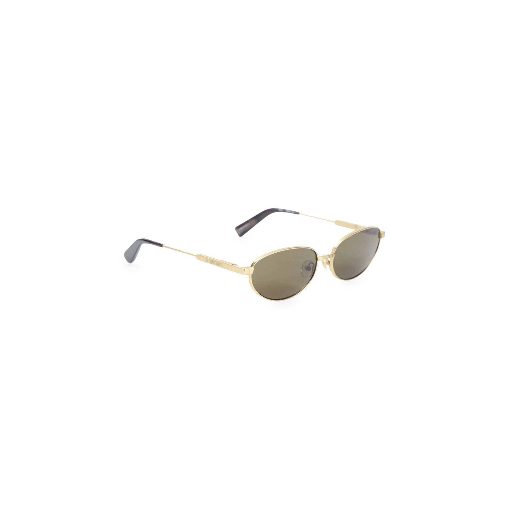 Oval Lens Sunglasses With Metallic Stainless Steel Frame
