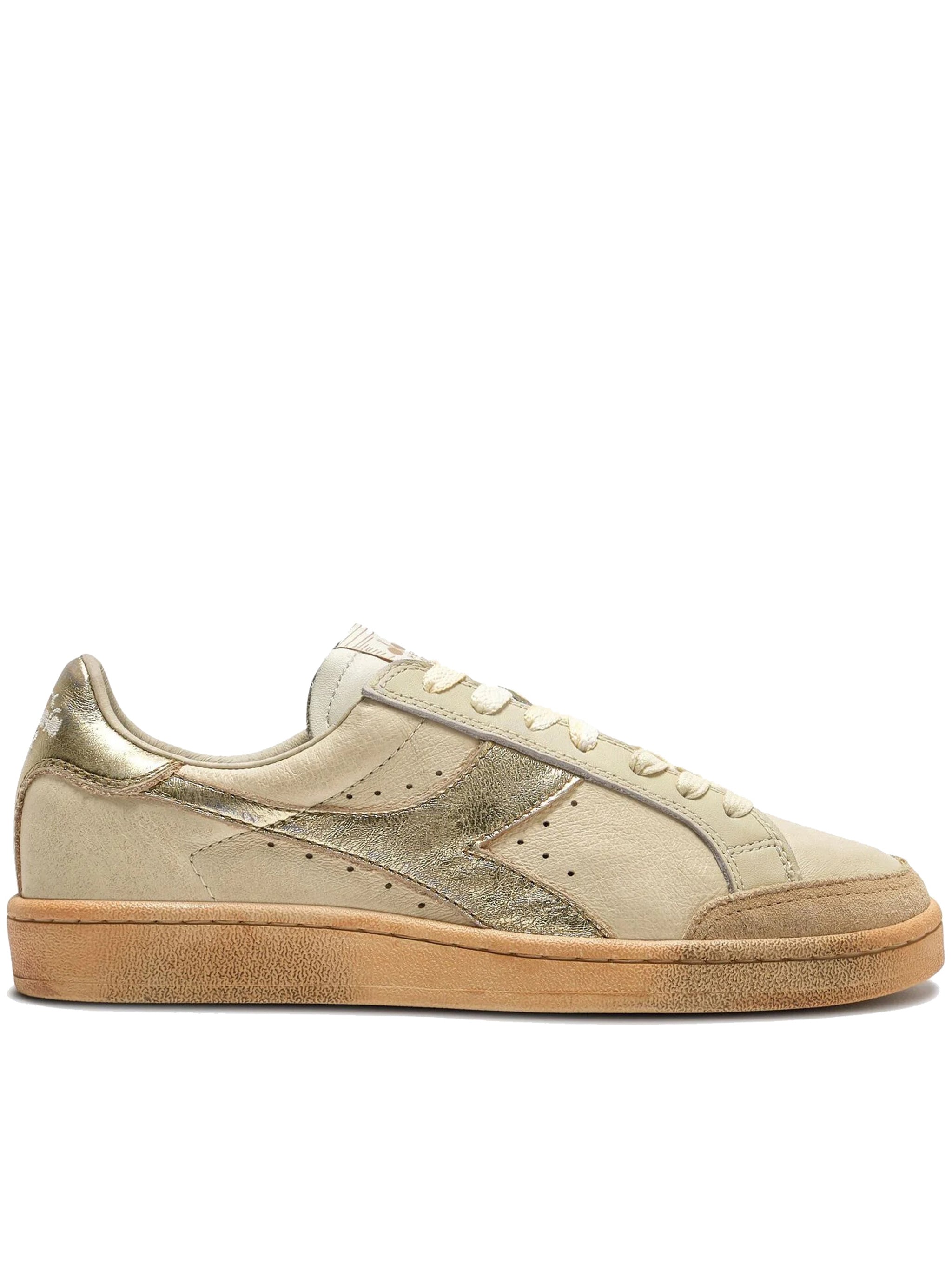 Prestige Aged Italia Cream Gold Sneakers