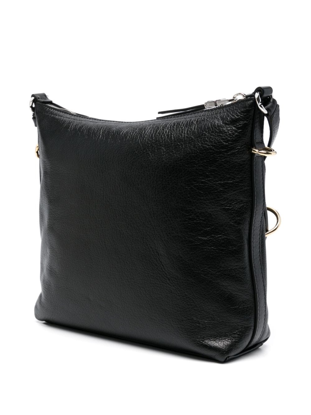 Grained Black Calf Leather Handbag