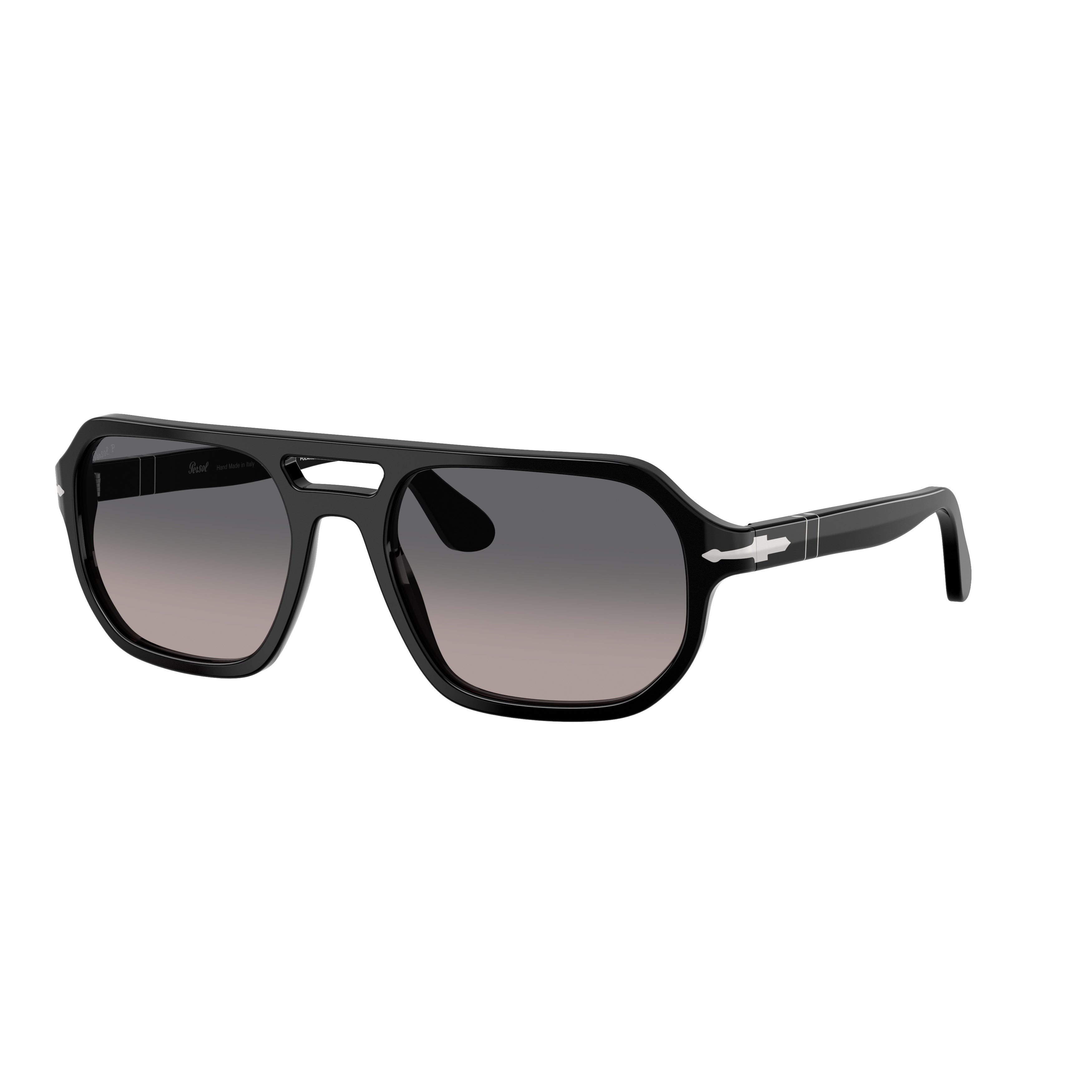 0po3393s Geometric Frame Sunglasses with Double Bridge Design