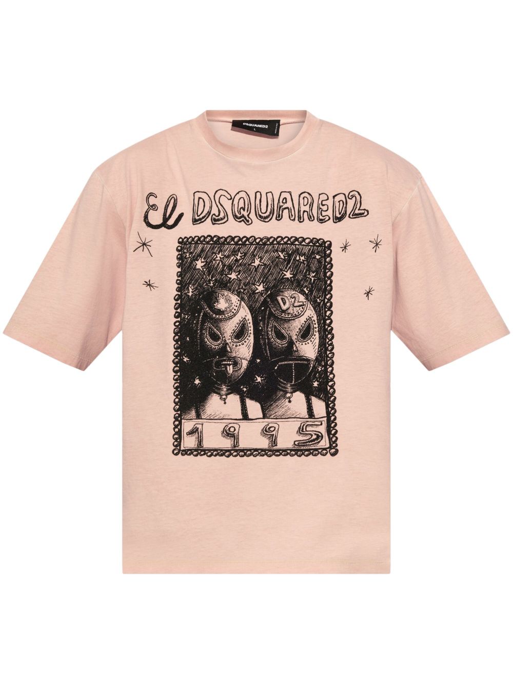 Relaxed Fit Light Pink Graphic Print T-Shirt