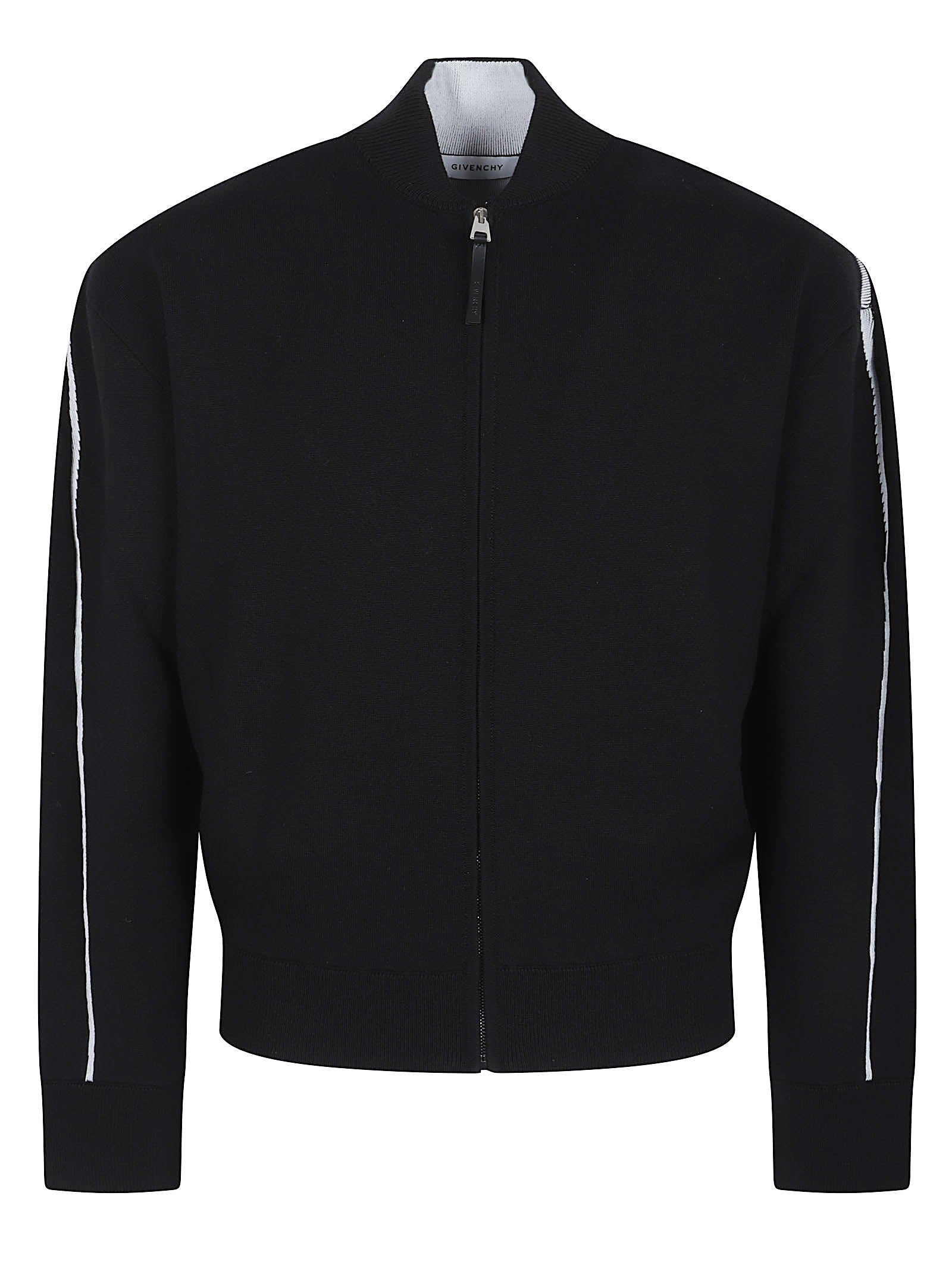 Zip-Up Sweater With Couture Seam