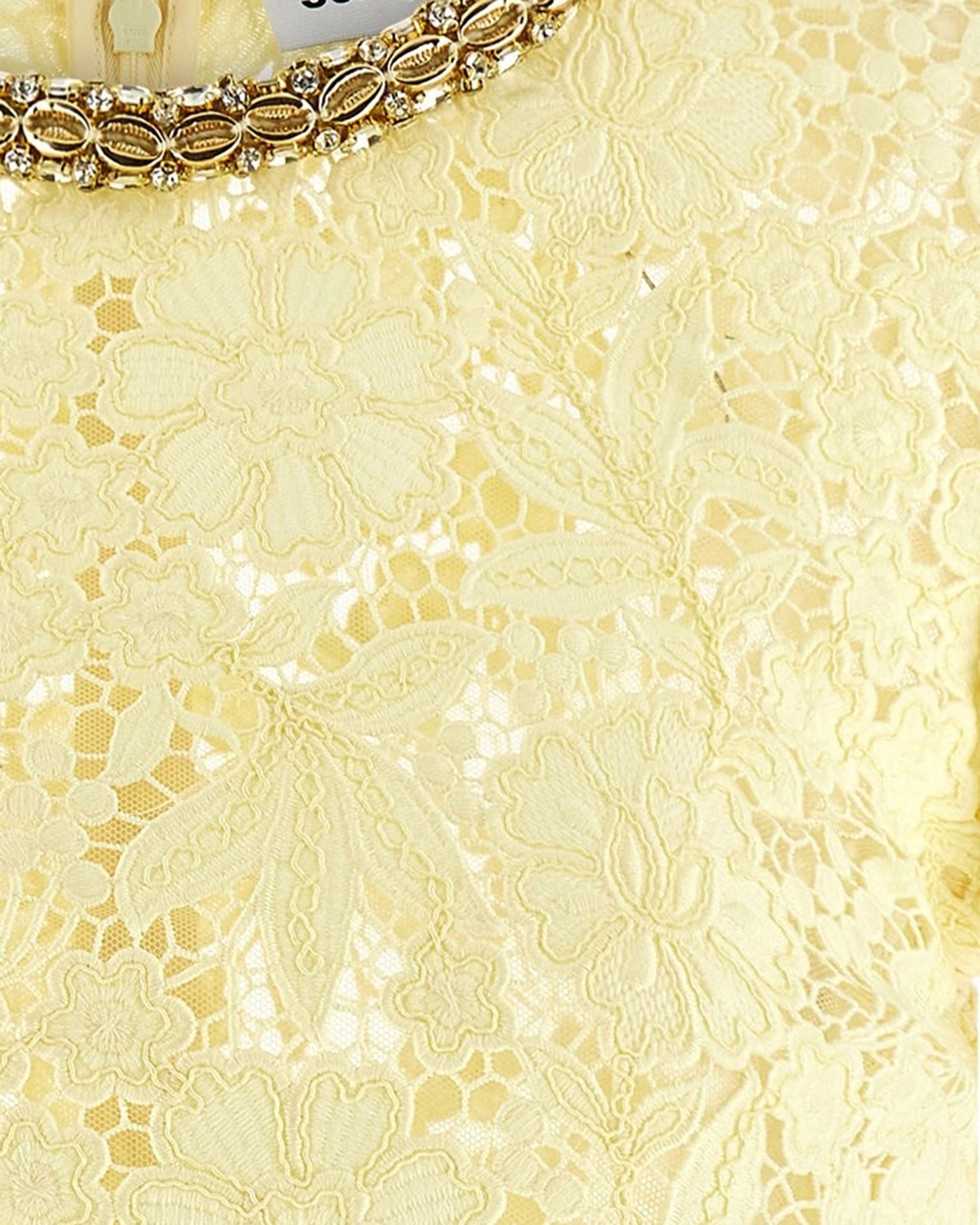 Yellow Lace Top