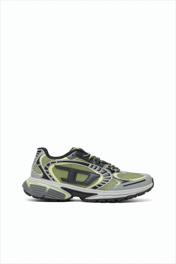 Layered Mesh Sneakers with Contrasting Panels