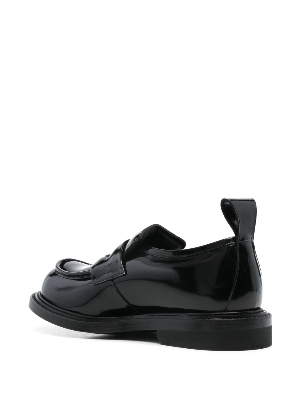 Glossy Black Flat Shoes