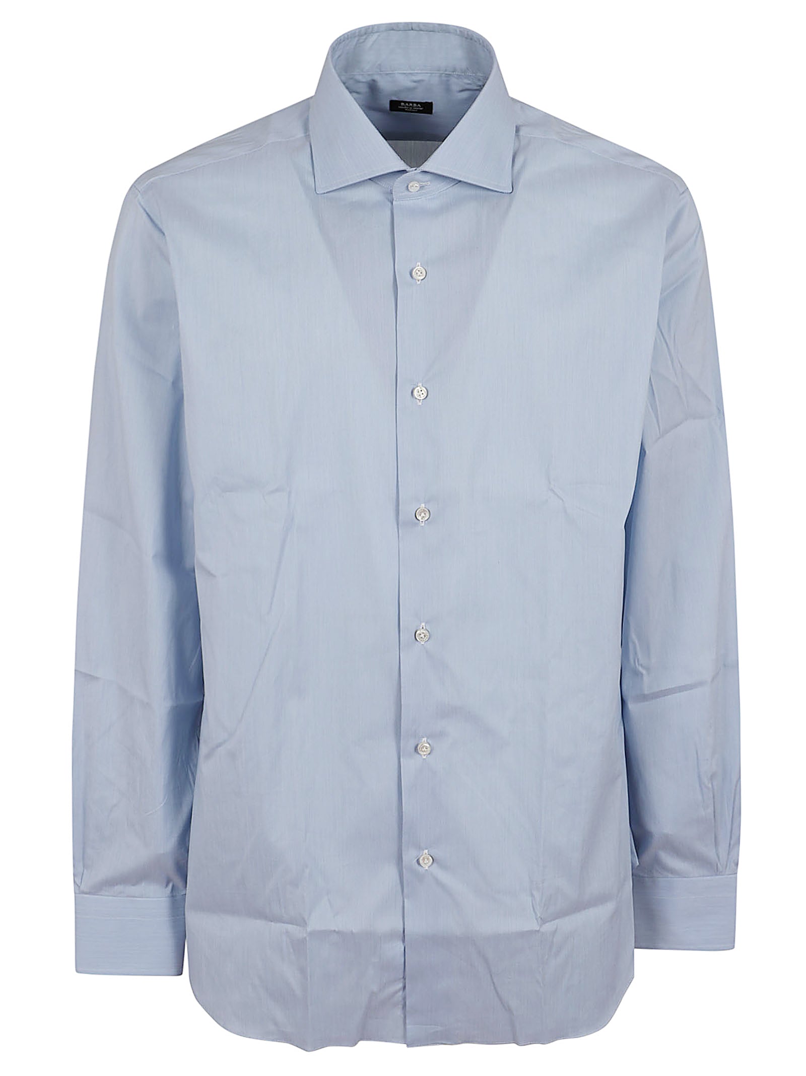 Tailored Blue Cotton Blend Barba Shirt