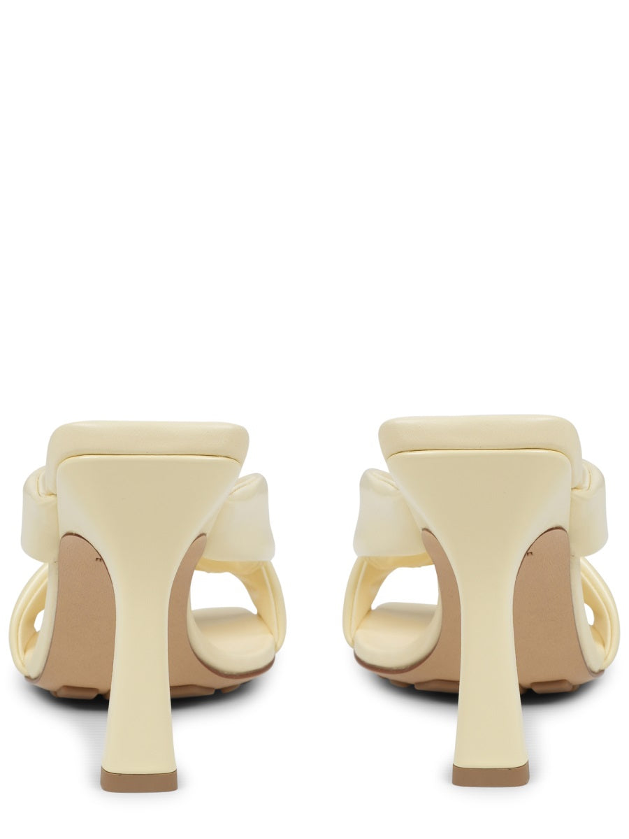 Sculptural Leather Sandals With Crisscross Straps