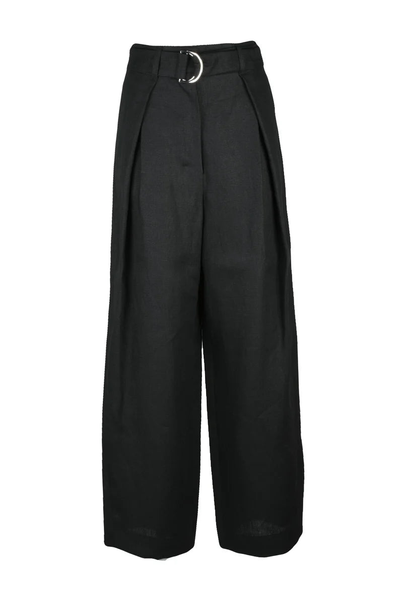 Linen Trousers - Black