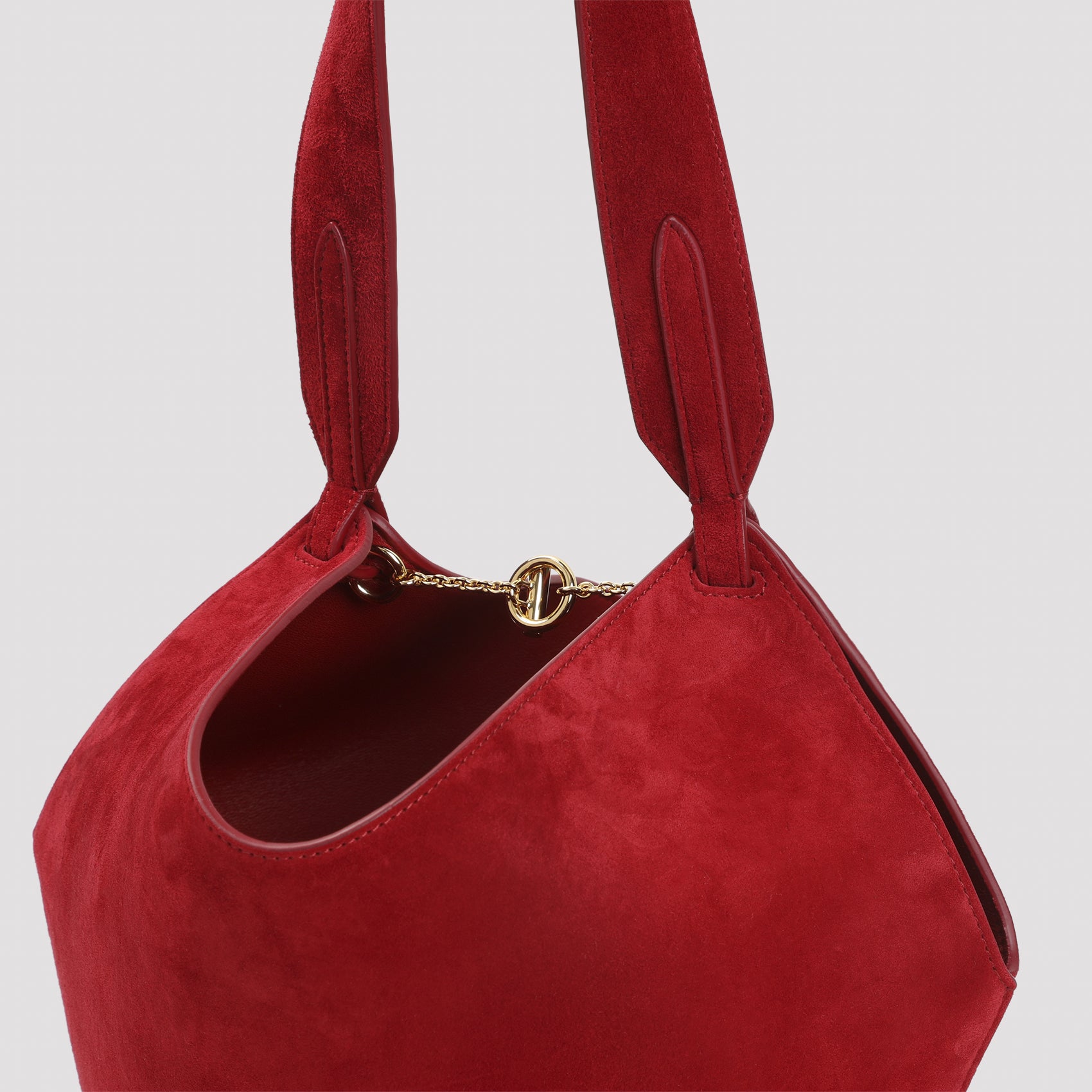 Geometric Silhouette Shoulder Bag in Baby Calfskin Leather