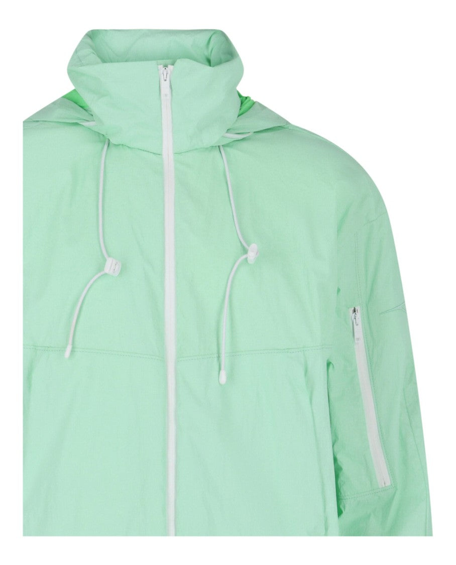 Logo Printed Hooded Windbreaker