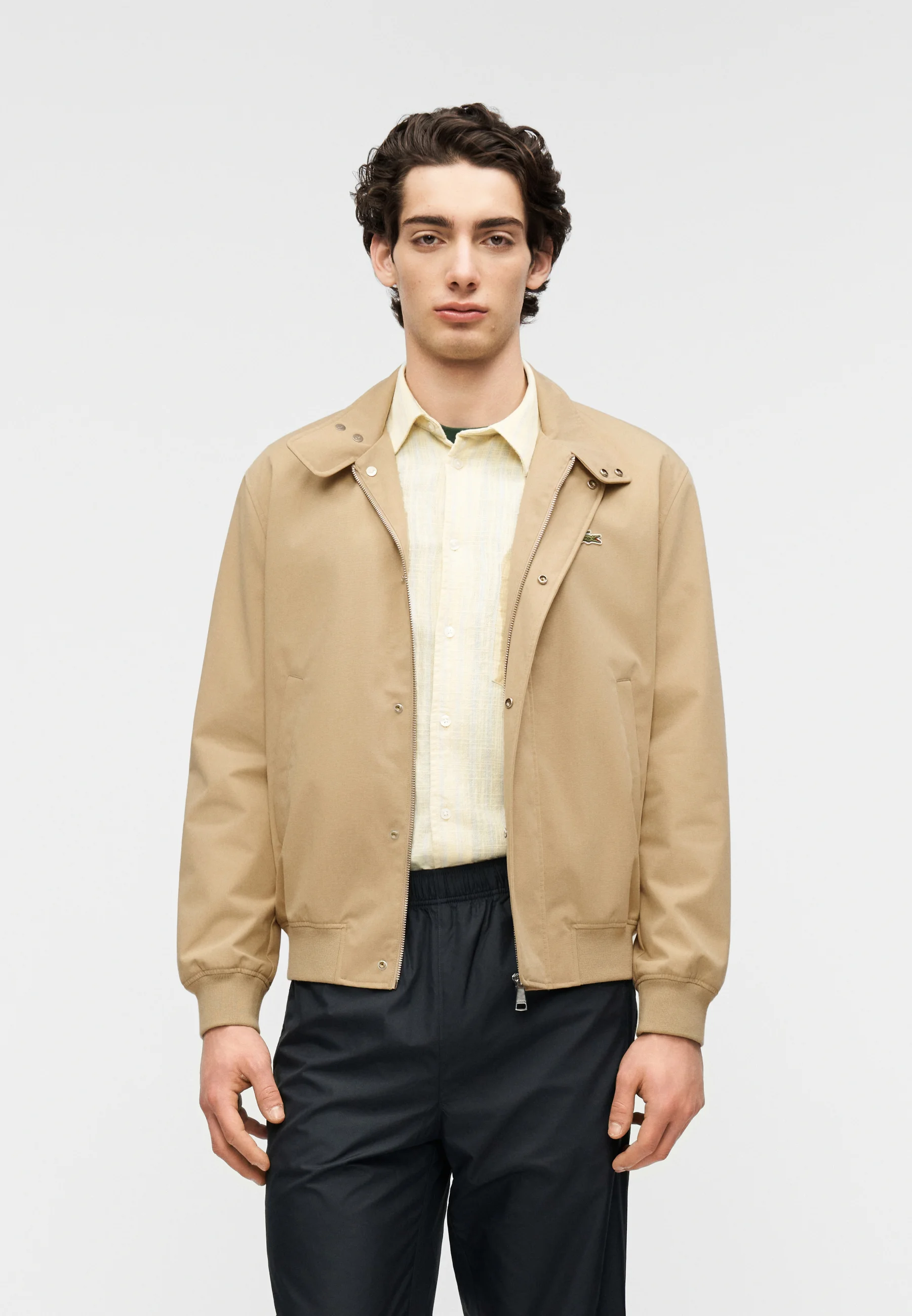 Beige Harrington Twill Waterproof Jacket