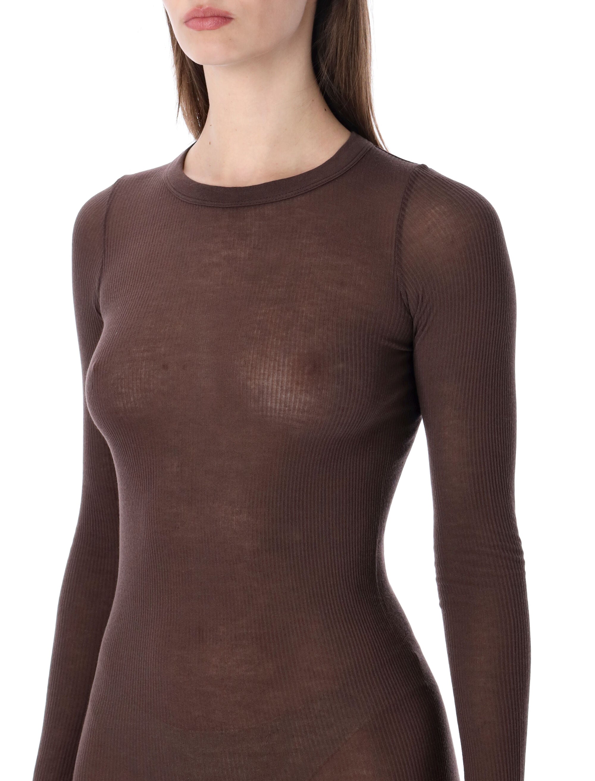 Ribbed Long-Sleeve Dress