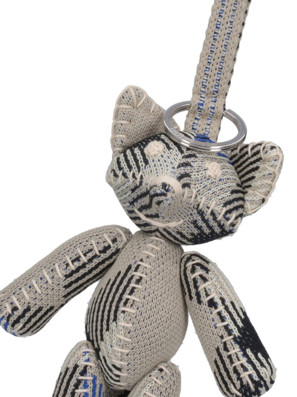 Fox Keychain Charm – Grey