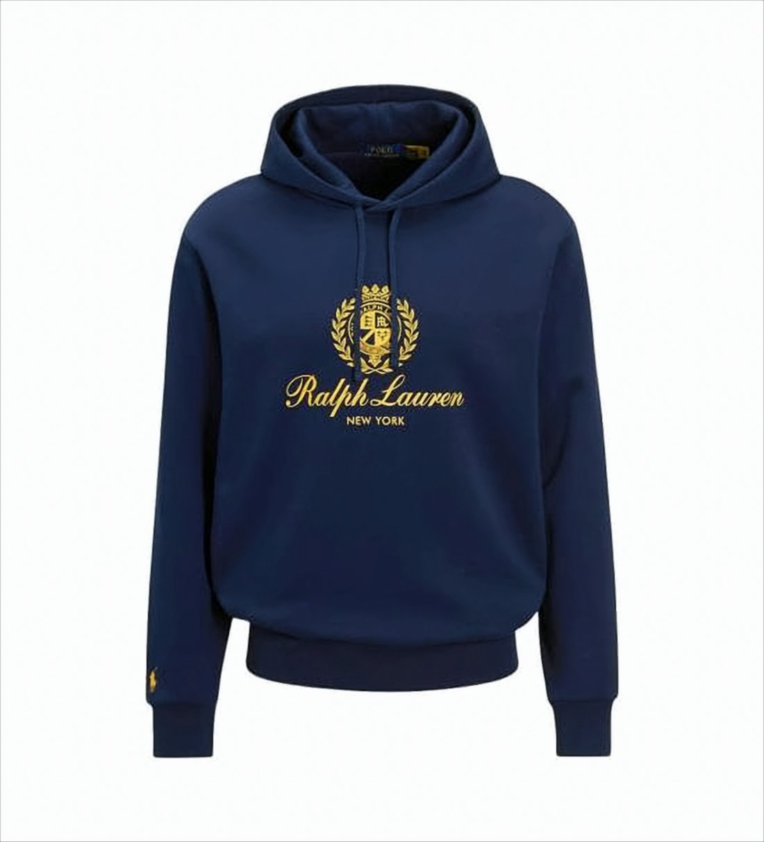 Navy Blue Embroidered Hoodie