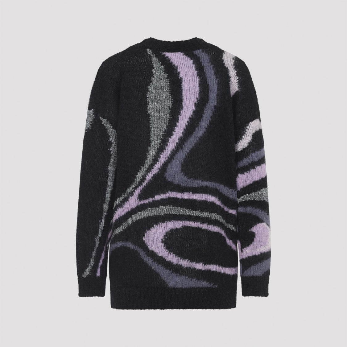 Mohair Blend Cardigan With Abstract Patterns