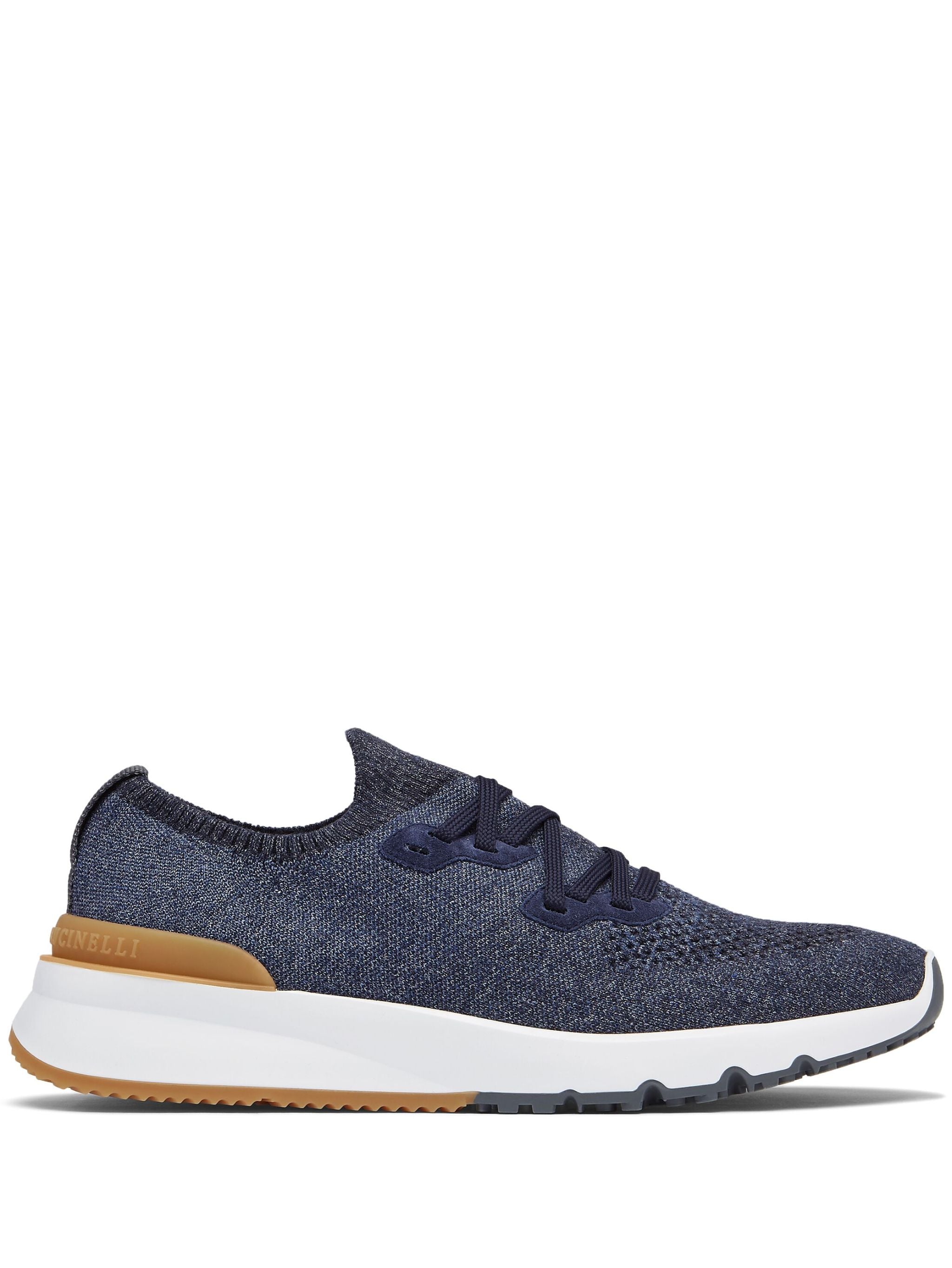 Navy Breathable Knit Runner Sneakers