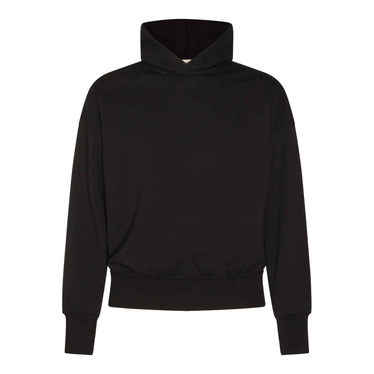 Structured Collar Black Knit Sweater