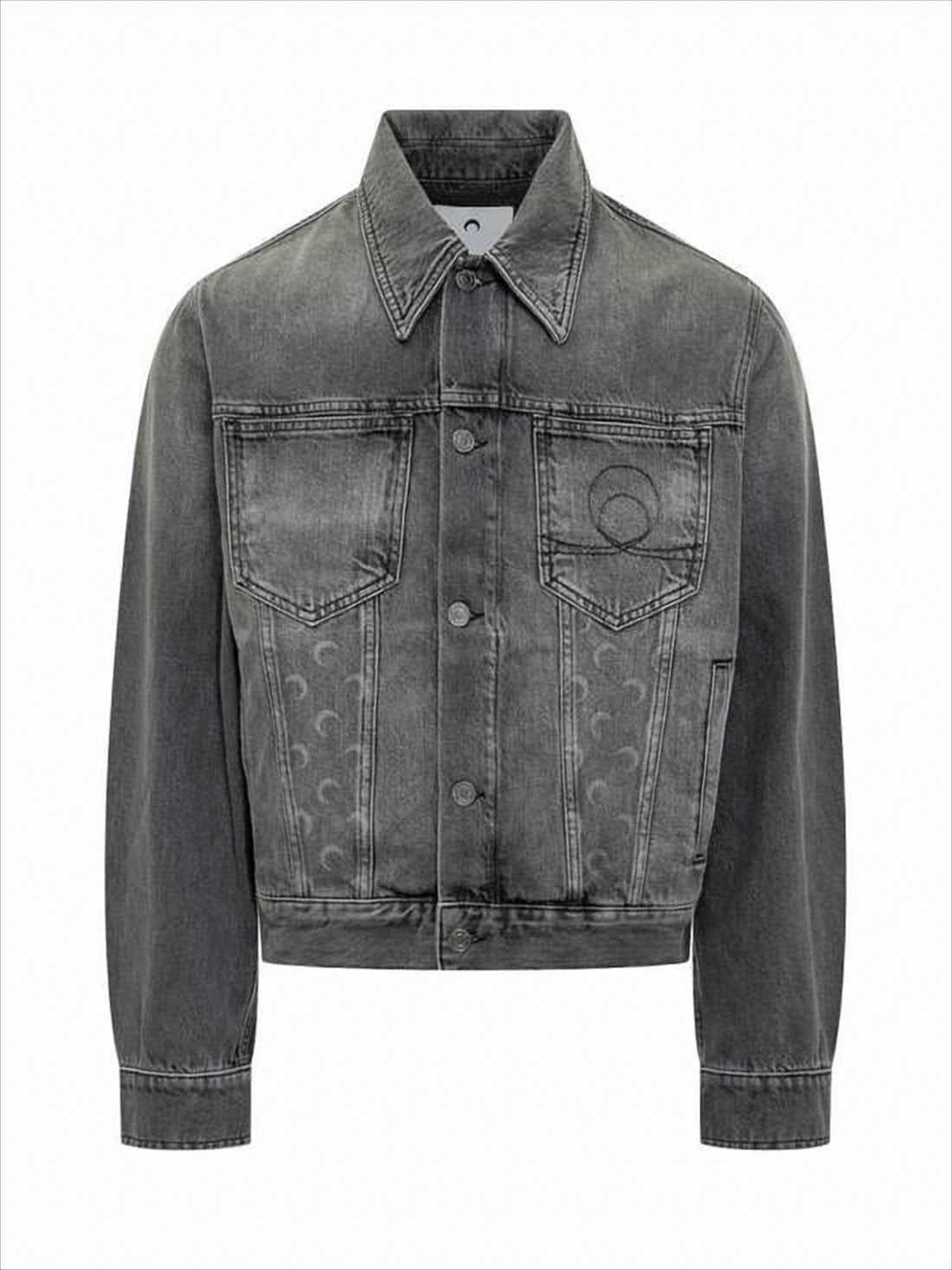 Washed Black Denim Jacket