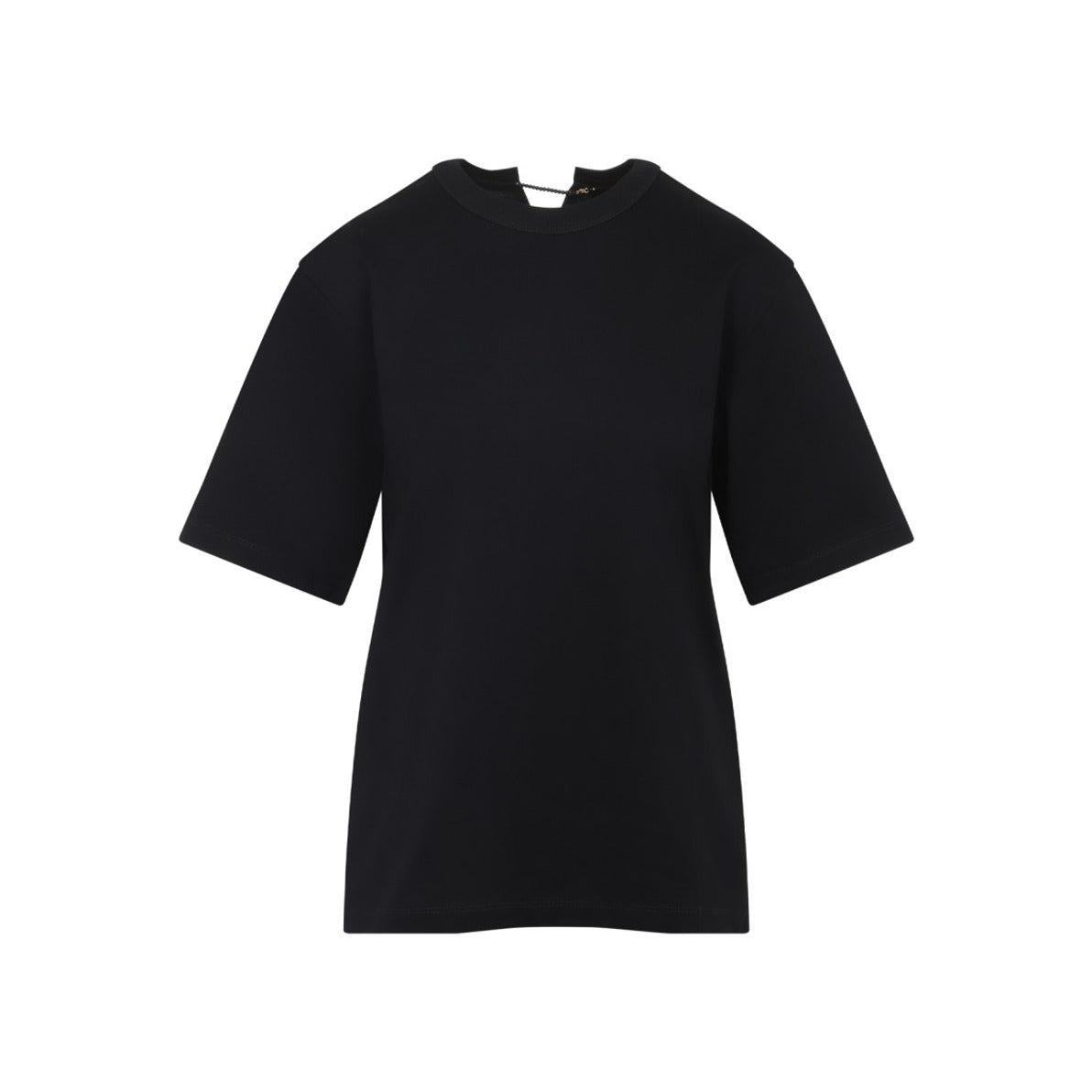 Relaxed Fit Cotton T-Shirt With Unique Neckline