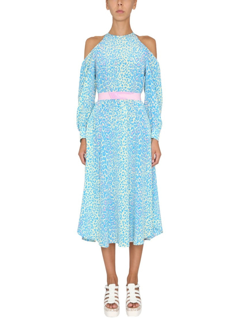Midi Dress With Animal Print