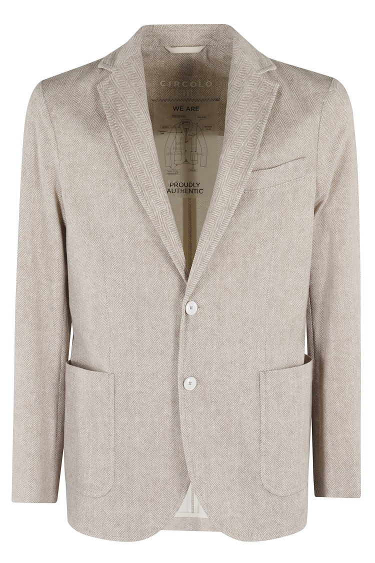 Houndstooth Piquet Jersey Jacket