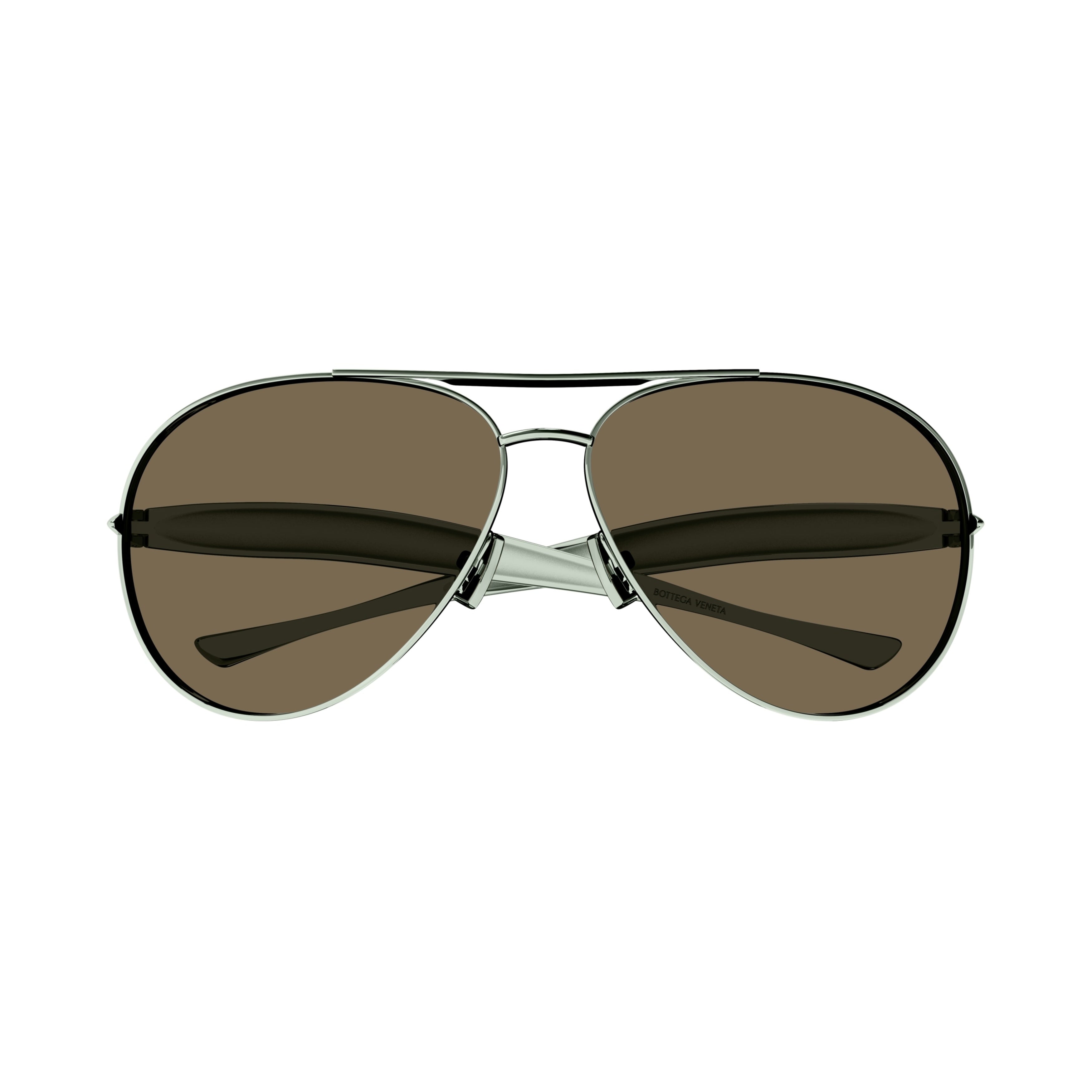 Bv1305s Polished Silver Aviator Sunglasses