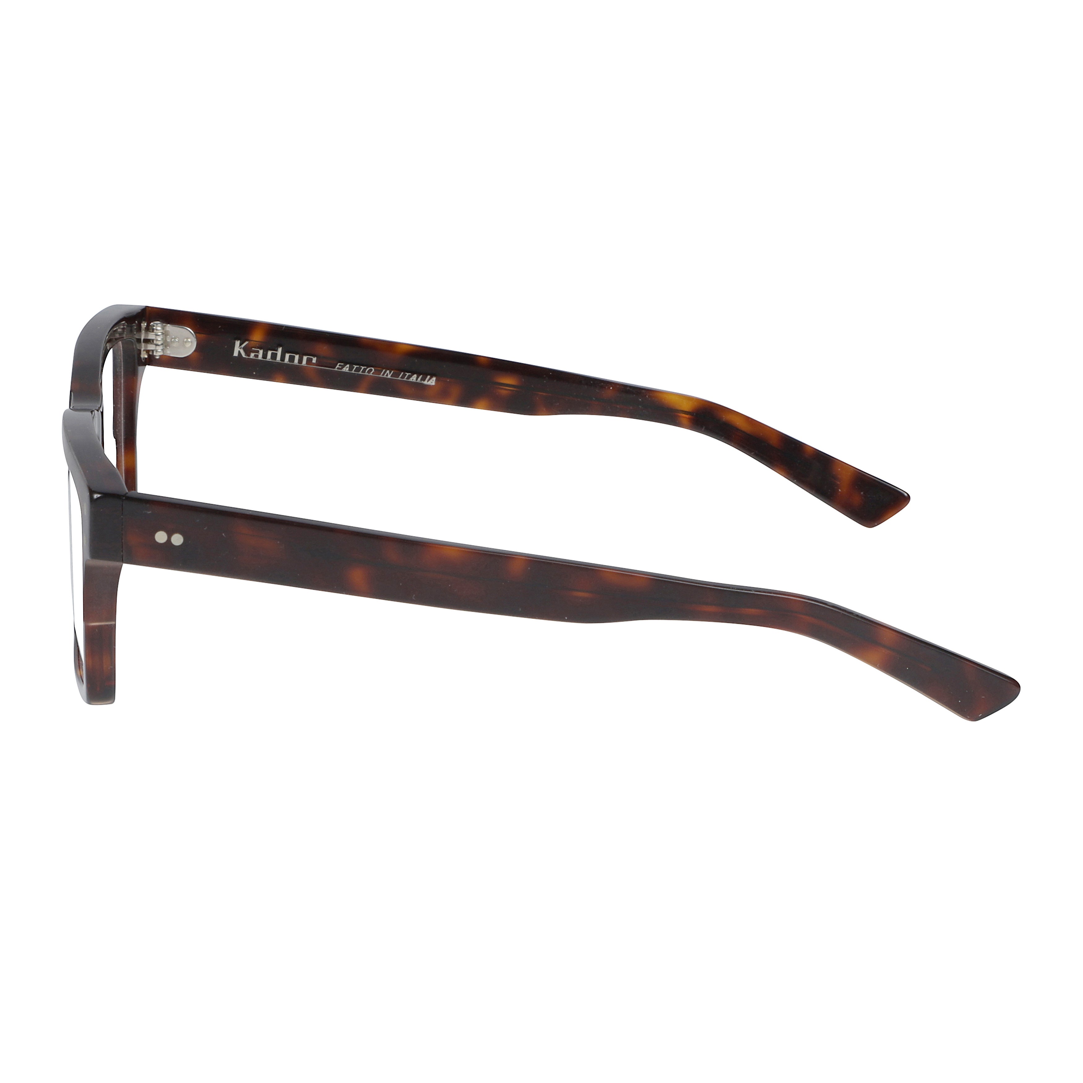 Kirk Rectangular Tortoiseshell Eyeglasses with Metallic Accents